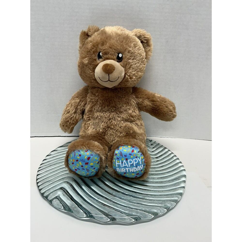 Build A Bear Workshop Happy Birthday Teddy Bear Plush *SINGS* Sound Cube In Hand
